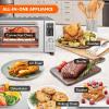 imageNuwave Bravo XL Air Fryer Toaster Smart Oven 12in1 Countertop GrillGriddle Combo 30Qt XL Capacity 50F500F adjustable in precise 5F increments Integrated Smart Thermometer Linear T TechnologyCinnamon