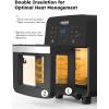 imageNuwave Brio 10in1 Air Fryer 725Qt with Patented Linear T Thermal Technology for Crisping Roasting Dehydrating and Reheating NonStick Dishwasher Safe Basket and App with 100 Recipes  Black155QT Brio Air Fryer