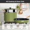 imageNuwave Lux 13pc Forged Lightweight Cookware Set PFAS Free Healthy G10 Duralon Ceramic Coating Ultra NonStick StayCool Handles Works on All Cooktops ampamp Induction ReadyAvocado