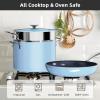 imageNuwave Lux 13pc Forged Lightweight Cookware Set PFAS Free Healthy G10 Duralon Ceramic Coating Ultra NonStick StayCool Handles Works on All Cooktops ampamp Induction ReadyPoppy Blue
