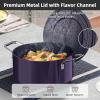 imageNuwave Lux 13pc Forged Lightweight Cookware Set PFAS Free Healthy G10 Duralon Ceramic Coating Ultra NonStick StayCool Handles Works on All Cooktops ampamp Induction ReadyEggplant