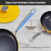 imageNuwave Lux 13pc Forged Lightweight Cookware Set PFAS Free Healthy G10 Duralon Ceramic Coating Ultra NonStick StayCool Handles Works on All Cooktops ampamp Induction ReadyGoldenrod