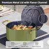 imageNuwave Lux 13pc Forged Lightweight Cookware Set PFAS Free Healthy G10 Duralon Ceramic Coating Ultra NonStick StayCool Handles Works on All Cooktops ampamp Induction ReadyAvocado