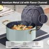 imageNuwave Lux 13pc Forged Lightweight Cookware Set PFAS Free Healthy G10 Duralon Ceramic Coating Ultra NonStick StayCool Handles Works on All Cooktops ampamp Induction ReadyMint Green