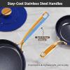 imageNuwave Lux 13pc Forged Lightweight Cookware Set PFAS Free Healthy G10 Duralon Ceramic Coating Ultra NonStick StayCool Handles Works on All Cooktops ampamp Induction ReadyBlueberry