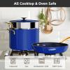 imageNuwave Lux 13pc Forged Lightweight Cookware Set PFAS Free Healthy G10 Duralon Ceramic Coating Ultra NonStick StayCool Handles Works on All Cooktops ampamp Induction ReadyBlueberry