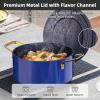 imageNuwave Lux 13pc Forged Lightweight Cookware Set PFAS Free Healthy G10 Duralon Ceramic Coating Ultra NonStick StayCool Handles Works on All Cooktops ampamp Induction ReadyBlueberry