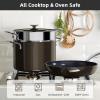 imageNuwave Lux 13pc Forged Lightweight Cookware Set PFAS Free Healthy G10 Duralon Ceramic Coating Ultra NonStick StayCool Handles Works on All Cooktops ampamp Induction ReadyBlack Coffee