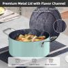 imageNuwave Lux 13pc Forged Lightweight Cookware Set PFAS Free Healthy G10 Duralon Ceramic Coating Ultra NonStick StayCool Handles Works on All Cooktops ampamp Induction ReadyMint Green