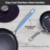 imageNuwave Lux 13pc Forged Lightweight Cookware Set PFAS Free Healthy G10 Duralon Ceramic Coating Ultra NonStick StayCool Handles Works on All Cooktops ampamp Induction ReadyEggplant