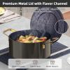 imageNuwave Lux 13pc Forged Lightweight Cookware Set PFAS Free Healthy G10 Duralon Ceramic Coating Ultra NonStick StayCool Handles Works on All Cooktops ampamp Induction ReadyBlack Coffee