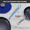 imageNuwave Lux 13pc Forged Lightweight Cookware Set PFAS Free Healthy G10 Duralon Ceramic Coating Ultra NonStick StayCool Handles Works on All Cooktops ampamp Induction ReadyBlueberry