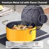imageNuwave Lux 13pc Forged Lightweight Cookware Set PFAS Free Healthy G10 Duralon Ceramic Coating Ultra NonStick StayCool Handles Works on All Cooktops ampamp Induction ReadyGoldenrod