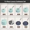 imageNuwave Lux 13pc Forged Lightweight Cookware Set PFAS Free Healthy G10 Duralon Ceramic Coating Ultra NonStick StayCool Handles Works on All Cooktops ampamp Induction ReadyMint Green