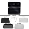 imageNuwave Smart Air Fryer Oven with POWERPORT PlugIn Grill for DualZone Efficient Cook 100 in 1 Advanced Convection Toaster Oven Countertop wInsulated 2Glass Door 550F Preheat Stainless Steel