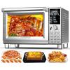 imageNuwave Bravo Pro Smart Toaster Oven Countertop True Air Fryer Combo wImproved 100 Convection 35 Crispier 112 Presets Customizable Pizza Zones Integrated Probe PFAS Free 30QT Stainless SteelBravo XL Pro