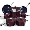 imageNuwave Lux 13pc Forged Lightweight Cookware Set PFAS Free Healthy G10 Duralon Ceramic Coating Ultra NonStick StayCool Handles Works on All Cooktops ampamp Induction ReadyCinnamon