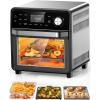imageNuwave Smart Air Fryer Oven with POWERPORT PlugIn Grill for DualZone Efficient Cook 100 in 1 Advanced Convection Toaster Oven Countertop wInsulated 2Glass Door 550F Preheat Stainless Steel