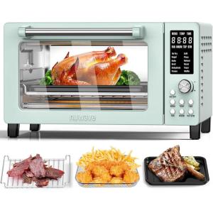 imageNuwave Bravo XL Air Fryer Toaster Smart Oven 12in1 Countertop GrillGriddle Combo 30Qt XL Capacity 50F500F adjustable in precise 5F increments Integrated Smart Thermometer Linear T TechnologyMint