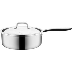 imageNuwave Commercial 15Quart Stainless Steel Saucepan with Vented Lid TriPly Construction Premium 1810 Stainless Steel