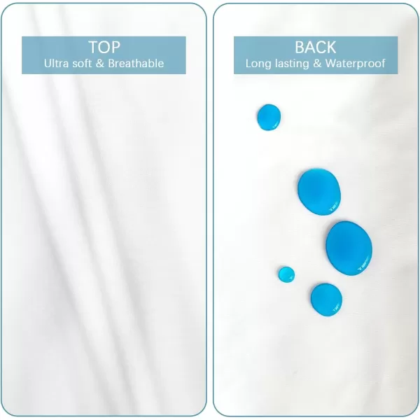 image4 Pack Pillow Protectors with Zipper Breathable ampamp Noiseless ampamp Durable 100 Waterproof Pillow Cases Standard Size White Pillow ProtectorBody Pillow