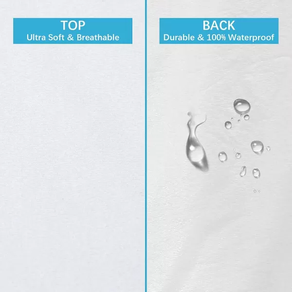 image4 Pack Pillow Protectors with Zipper Breathable ampamp Noiseless ampamp Durable 100 Waterproof Pillow Cases Standard Size White Pillow ProtectorToddler