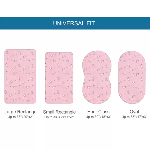imageBassinet Sheet 4 Pack for Baby Boys or Girls Bassinet Sheets Ultra Soft Universal Fit for Most Rectangle Oval Hourglass Bassinet Mattress Bassinet Sheets GreyPink  Purple