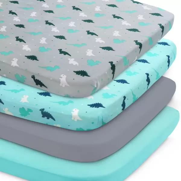imageBassinet Sheet 4 Pack for Baby Boys or Girls Bassinet Sheets Ultra Soft Universal Fit for Most Rectangle Oval Hourglass Bassinet Mattress Bassinet Sheets GreyGrey  Aqua