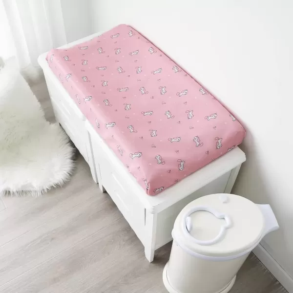 imageBassinet Sheet 4 Pack for Baby Boys or Girls Bassinet Sheets Ultra Soft Universal Fit for Most Rectangle Oval Hourglass Bassinet Mattress Bassinet Sheets GreyPink