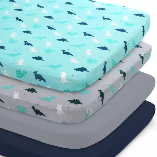 imageBassinet Sheet 4 Pack for Baby Boys or Girls Bassinet Sheets Ultra Soft Universal Fit for Most Rectangle Oval Hourglass Bassinet Mattress Bassinet Sheets GreyGrey  Navy