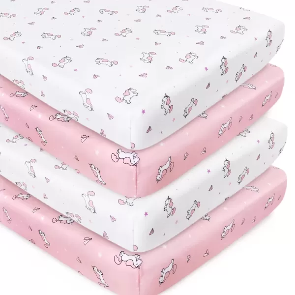 imageBassinet Sheet 4 Pack for Baby Boys or Girls Bassinet Sheets Ultra Soft Universal Fit for Most Rectangle Oval Hourglass Bassinet Mattress Bassinet Sheets GreyPink  White