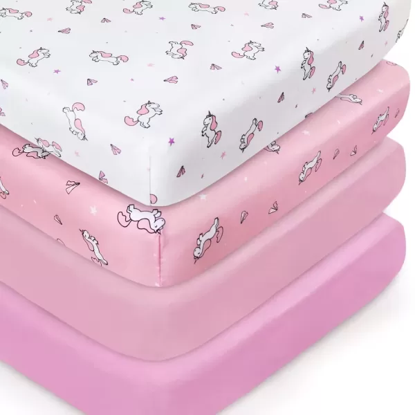 imageBassinet Sheet 4 Pack for Baby Boys or Girls Bassinet Sheets Ultra Soft Universal Fit for Most Rectangle Oval Hourglass Bassinet Mattress Bassinet Sheets GreyPink  Purple