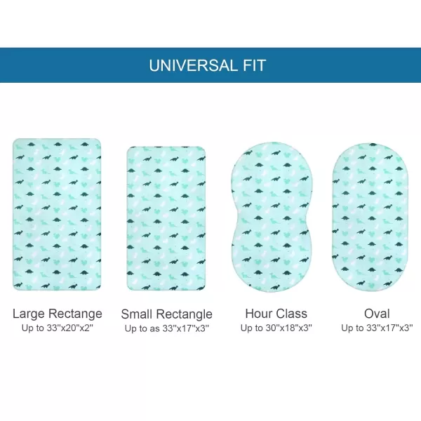 imageBassinet Sheet 4 Pack for Baby Boys or Girls Bassinet Sheets Ultra Soft Universal Fit for Most Rectangle Oval Hourglass Bassinet Mattress Bassinet Sheets GreyAqua  White