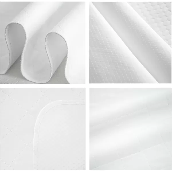 imageBed Pads Washable Waterproof2 Pack 34 x 36 Washable and Reusable Anti Slip Chuck Pads Incontinence Underpad Sheets Protector Pee Pads for Elderly Kids Toddler and Pets White and PinkWhite