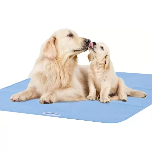 imageBed Pads Washable Waterproof2 Pack 34 x 36 Washable and Reusable Anti Slip Chuck Pads Incontinence Underpad Sheets Protector Pee Pads for Elderly Kids Toddler and Pets White and PinkWhiteblue