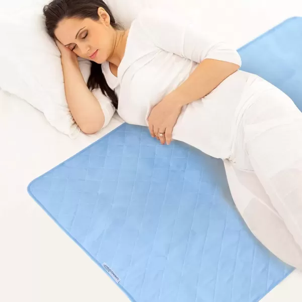 imageBed Pads for Incontinence Washable Large 34quot  52quot Reusable Pee Pads Waterproof Bed Underpads Chucks Pads with NonSlip Back for Elderly Kids Women or Pets BlueBlue