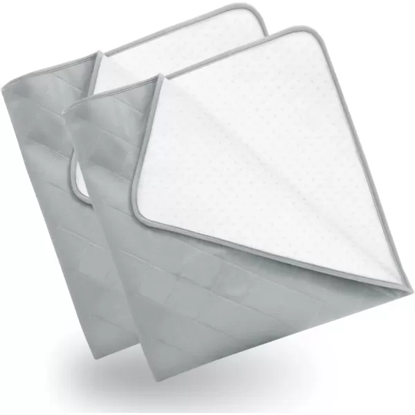 imageBed Pads for Incontinence Washable Large 34quot  52quot Reusable Pee Pads Waterproof Bed Underpads Chucks Pads with NonSlip Back for Elderly Kids Women or Pets BlueGray