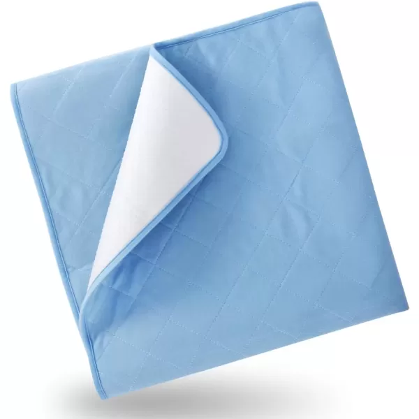 imageBed Pads for Incontinence Washable Large 34quot  52quot Reusable Pee Pads Waterproof Bed Underpads Chucks Pads with NonSlip Back for Elderly Kids Women or Pets BlueBlue