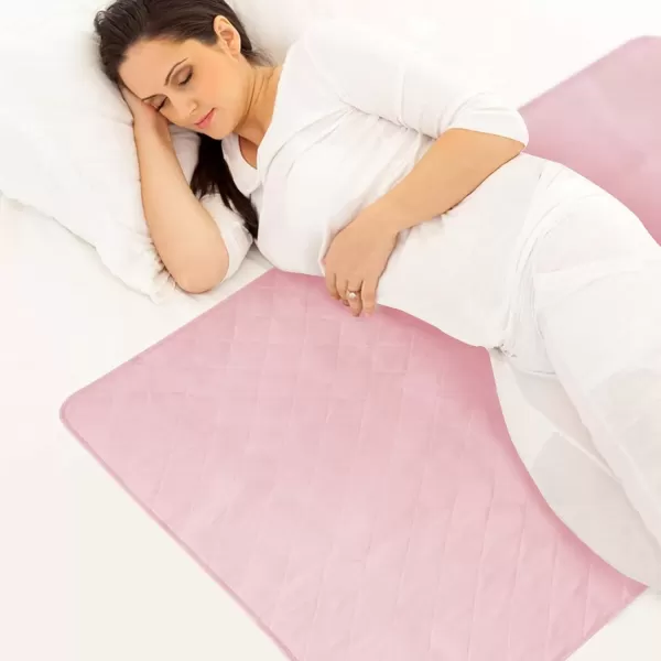 imageBed Pads for Incontinence Washable Large 34quot  52quot Reusable Pee Pads Waterproof Bed Underpads Chucks Pads with NonSlip Back for Elderly Kids Women or Pets BluePink