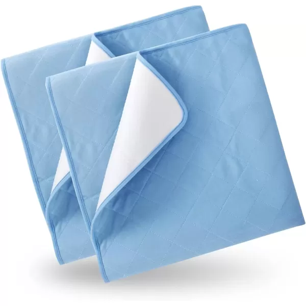 imageBed Pads for Incontinence Washable Large 34quot  52quot Reusable Pee Pads Waterproof Bed Underpads Chucks Pads with NonSlip Back for Elderly Kids Women or Pets BlueBlue