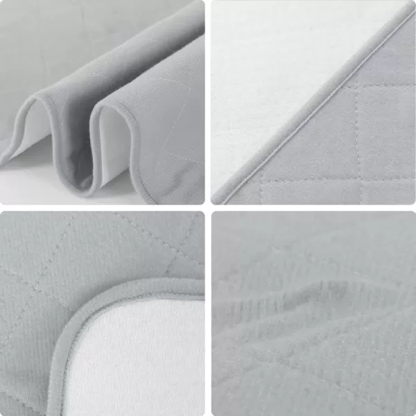 imageBed Pads for Incontinence Washable Large 34quot  52quot Reusable Pee Pads Waterproof Bed Underpads Chucks Pads with NonSlip Back for Elderly Kids Women or Pets BlueGray
