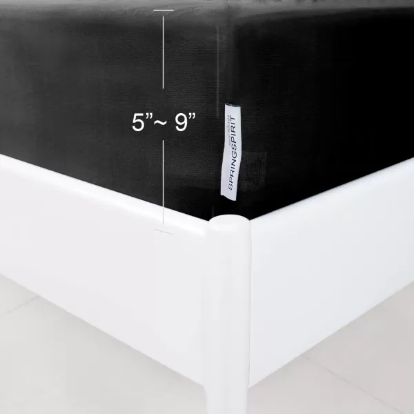 imageBox Spring Cover Full Size with Smooth and Elastic Woven Material Alternates for Bed Skirt Wrinkle ampamp Fading Resistant Washable Dustproof WhiteBlack