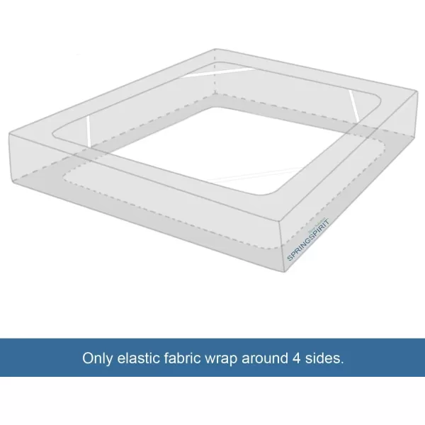 imageBox Spring Cover Full Size with Smooth and Elastic Woven Material Alternates for Bed Skirt Wrinkle ampamp Fading Resistant Washable Dustproof WhiteBlack