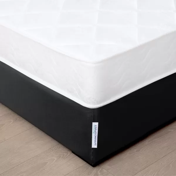 imageBox Spring Cover Full Size with Smooth and Elastic Woven Material Alternates for Bed Skirt Wrinkle ampamp Fading Resistant Washable Dustproof WhiteBlack