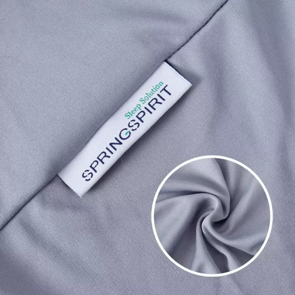 imageBox Spring Cover Full Size with Smooth and Elastic Woven Material Alternates for Bed Skirt Wrinkle ampamp Fading Resistant Washable Dustproof WhiteGrey