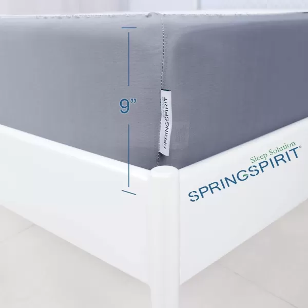 imageBox Spring Cover Full Size with Smooth and Elastic Woven Material Alternates for Bed Skirt Wrinkle ampamp Fading Resistant Washable Dustproof WhiteGrey