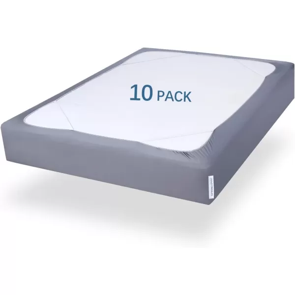 imageBox Spring Cover Full Size with Smooth and Elastic Woven Material Alternates for Bed Skirt Wrinkle ampamp Fading Resistant Washable Dustproof WhiteGrey