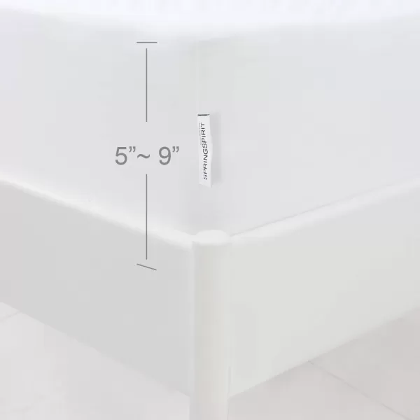 imageBox Spring Cover Full Size with Smooth and Elastic Woven Material Alternates for Bed Skirt Wrinkle ampamp Fading Resistant Washable Dustproof WhiteWhite