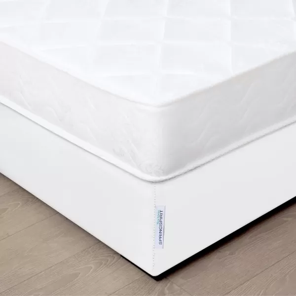 imageBox Spring Cover Full Size with Smooth and Elastic Woven Material Alternates for Bed Skirt Wrinkle ampamp Fading Resistant Washable Dustproof WhiteWhite