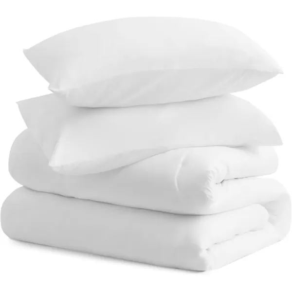 imageCozyLux Black Comforter Set Queen Size 3 Pieces Solid Breathable Quilted Style Bedding Sets Luxury Fluffy Soft Microfiber Comforter for All Season1 Comforter ampamp 2 PillowcasesWhite